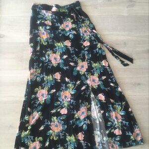 Black Floral Skirt